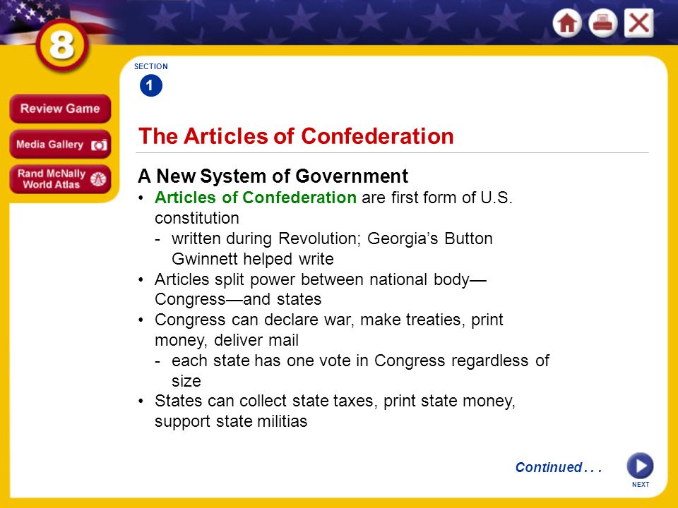 Articles of confederation date