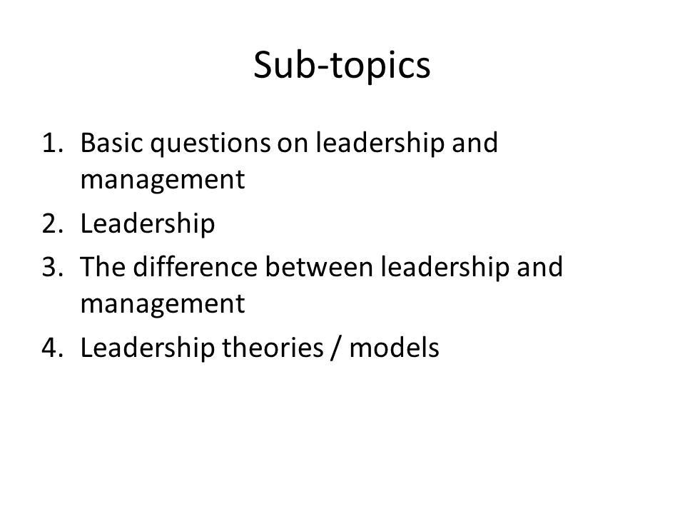 Leadership Essay Topics