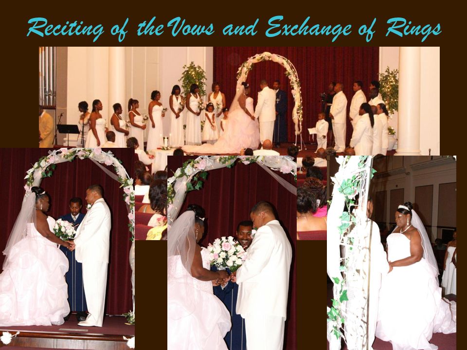 Reciting of the Vows and Exchange of Rings