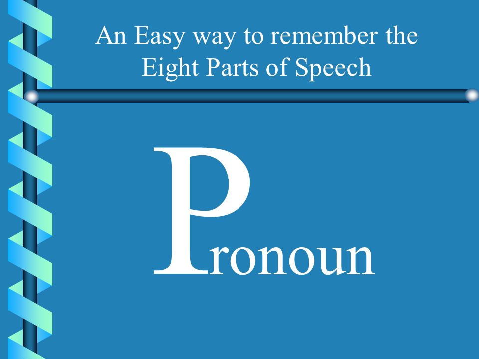 A An Easy way to remember the Eight Parts of Speech djective