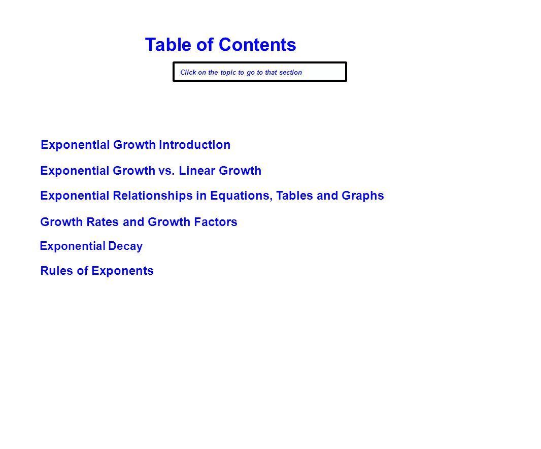 growth tables