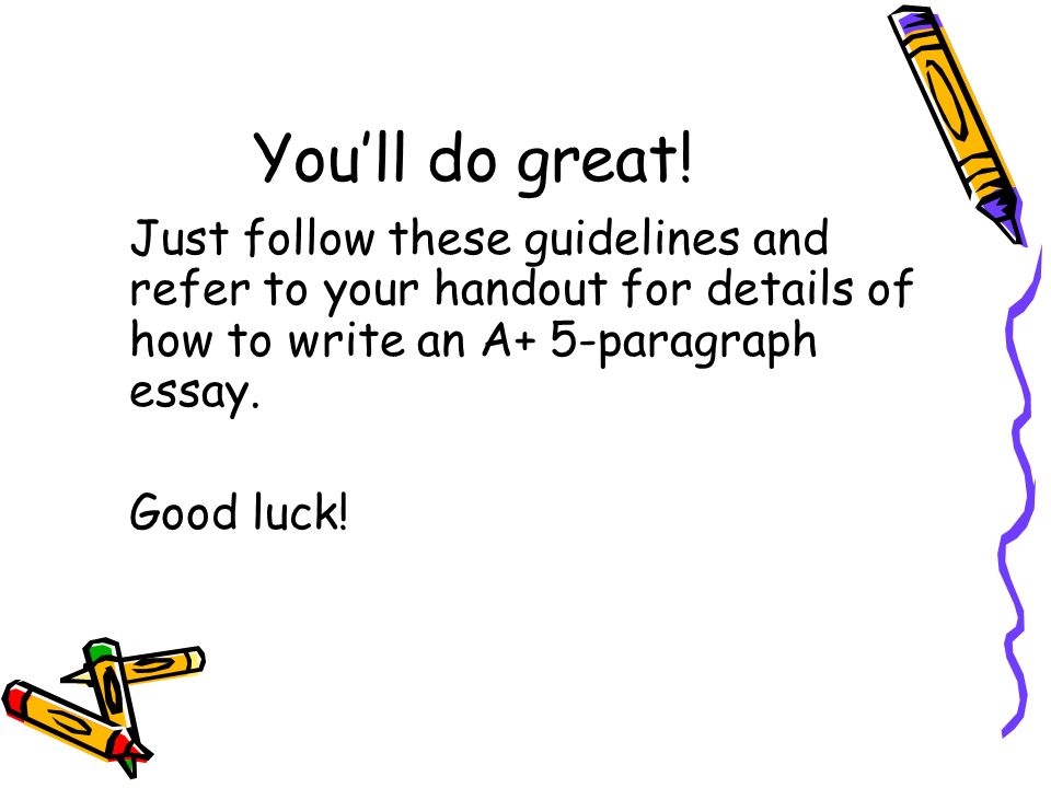 five paragraph essay handout five paragraph essay handout