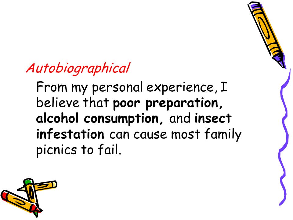 Writing A Personal Experience Essay