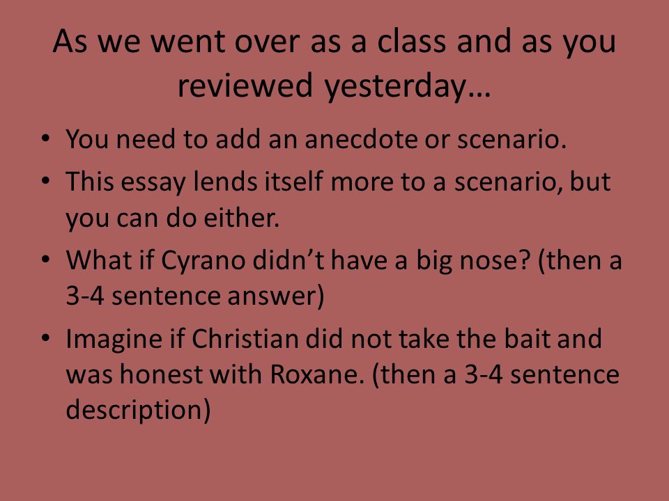 cyrano mini essay Free summary and analysis of the events in edmond rostand’s cyrano de bergerac that cyrano pays the actors to cancel (mini-me guy) steps. cyrano mini essay Free summary and analysis of the events in edmond rostand’s cyrano de bergerac that cyrano pays the actors to cancel (mini-me guy) steps.