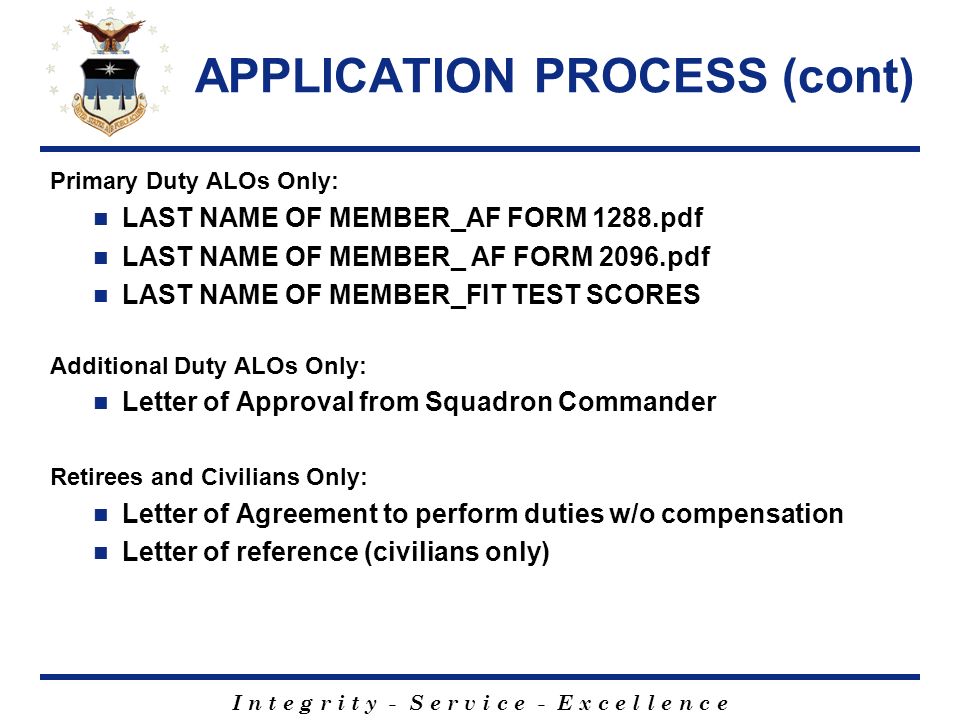 hq u s air force academy i n t e g r i t y s e r v i c e e af form 2096 instructions