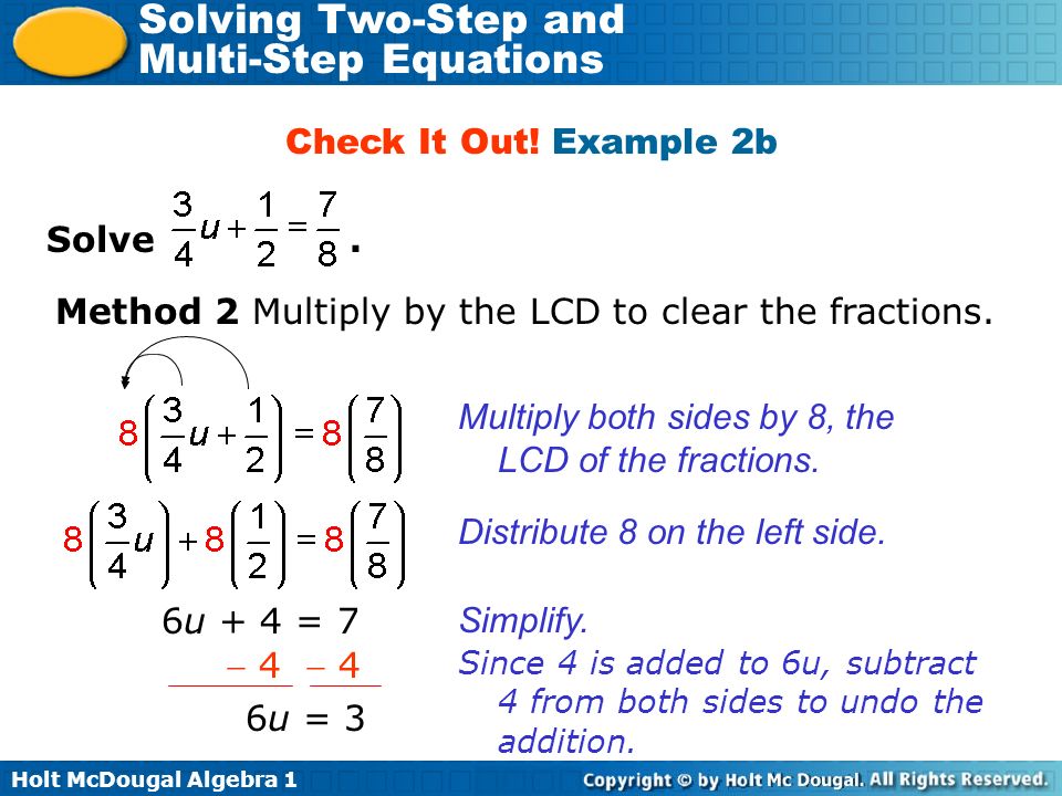 2 Step Equations With Fractions Talkchannels Multi Step Equations With Fractions Talkchannels
