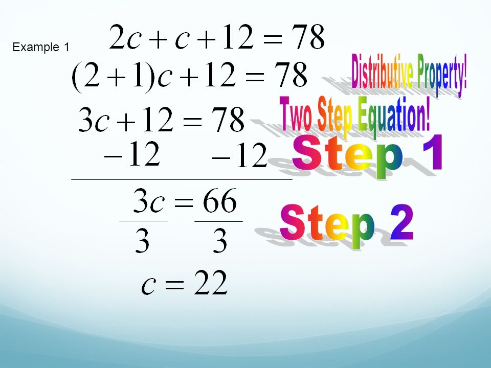 Steps for Solving a Multi-Step Equation  Clear the equation of fractions and decimals  Use the Distributive Property to remove parenthesis on both sides  Combine like terms on both sides  Undo addition or subtraction  Undo multiplication or division