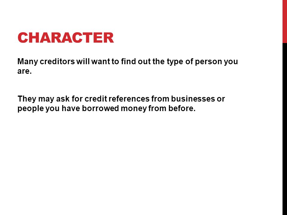 credit references for businesses