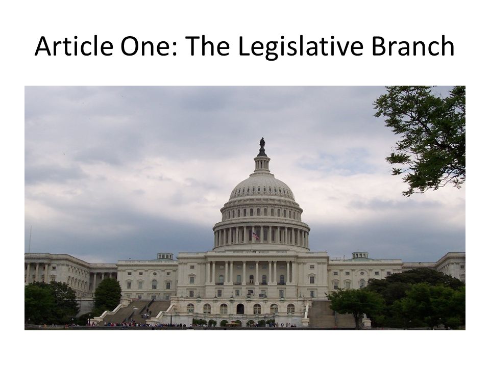Article One: The Legislative Branch