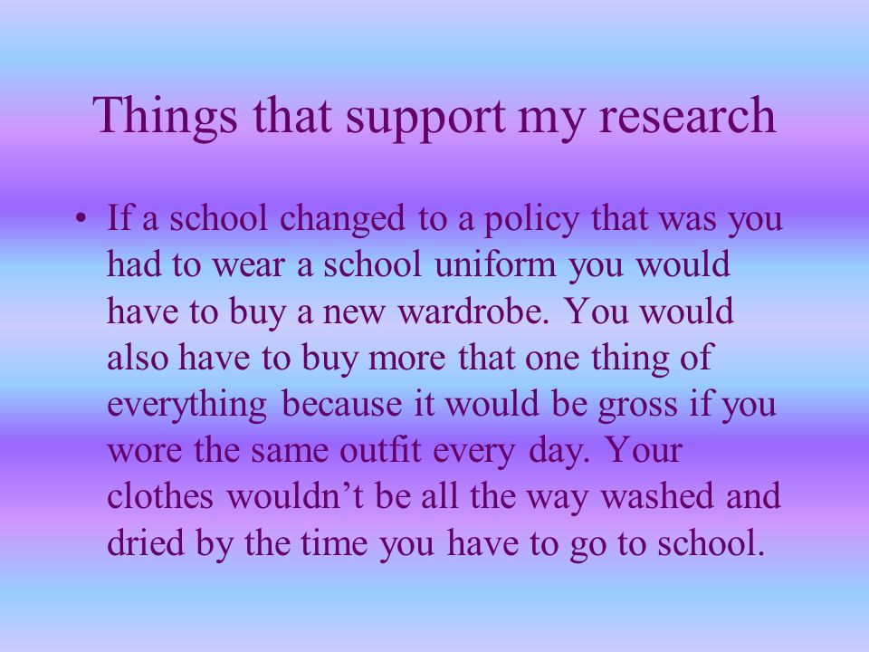 Persuasive essay on why we should have school uniforms