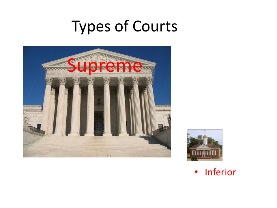 Types of Courts Inferior Supreme