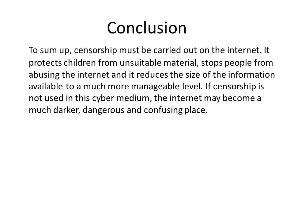 Internet conclusion essay