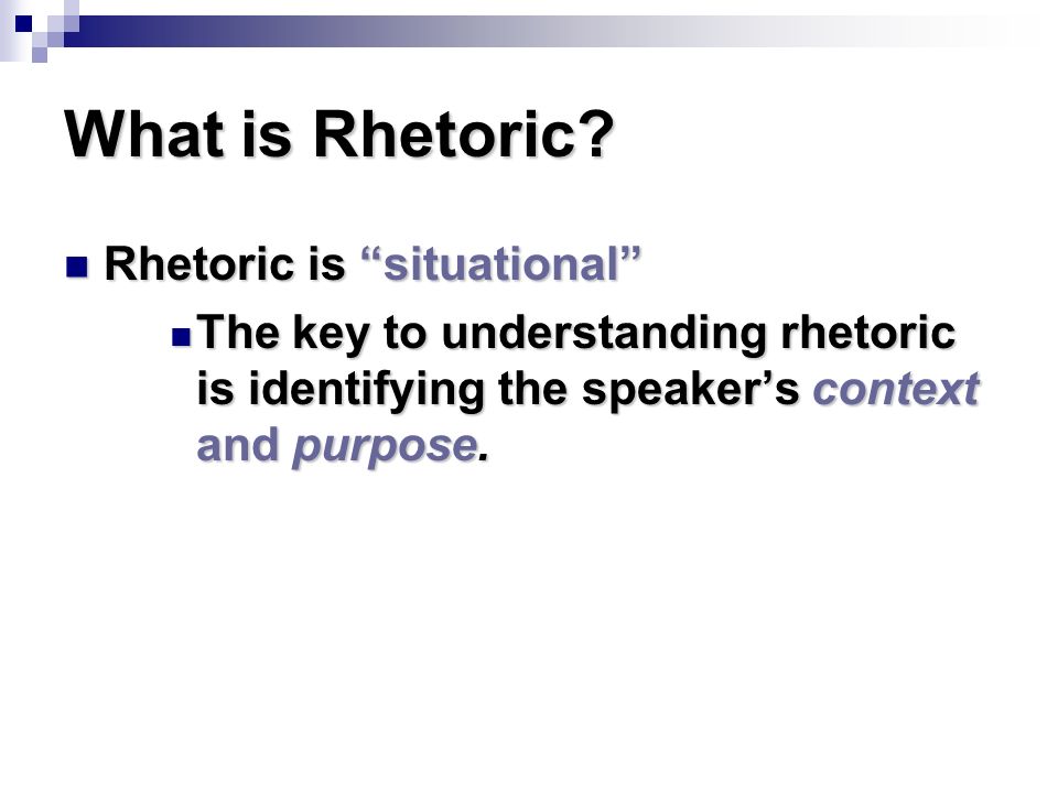 What is Rhetoric.