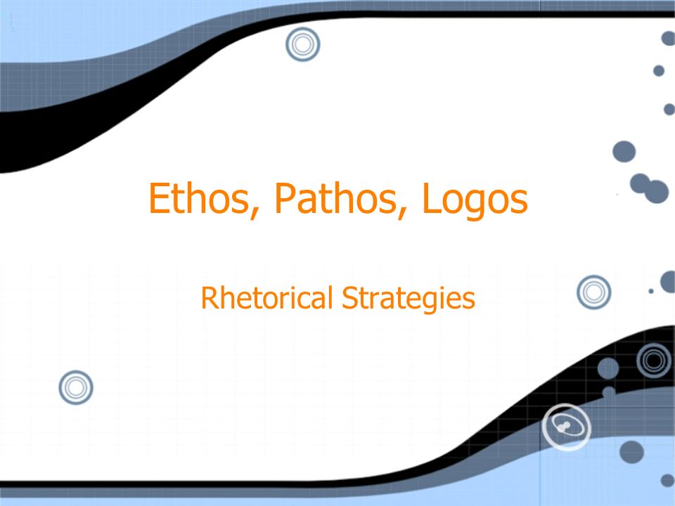 Ethos, Pathos, Logos Rhetorical Strategies