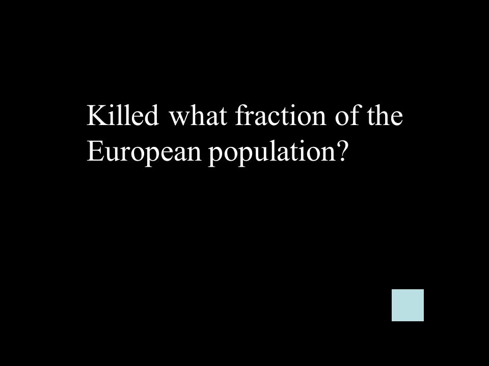 Killed what fraction of the European population