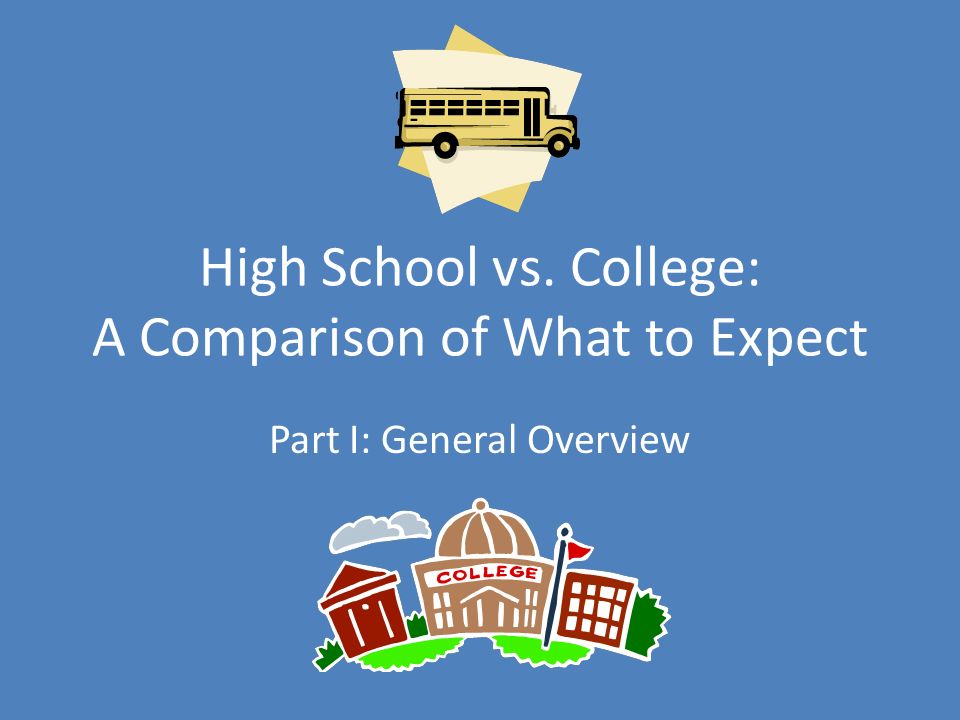 high school versus college