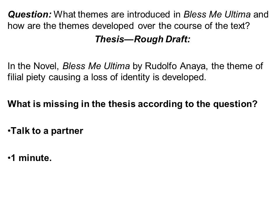 Bless Me Ultima Essay