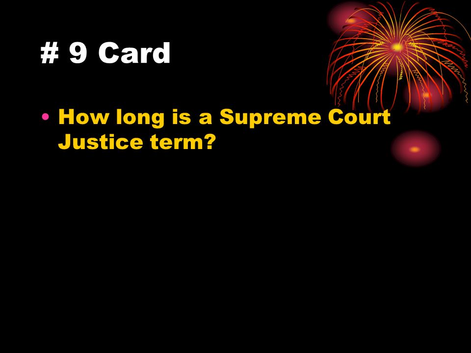 #8 Answer 9—Appointed by the President
