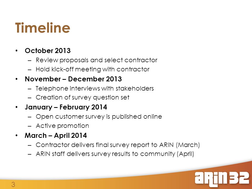 arin customer survey richard jimmerson. objectives create a pro arin customer survey richard jimmerson. objectives create a pro, Presentation templates