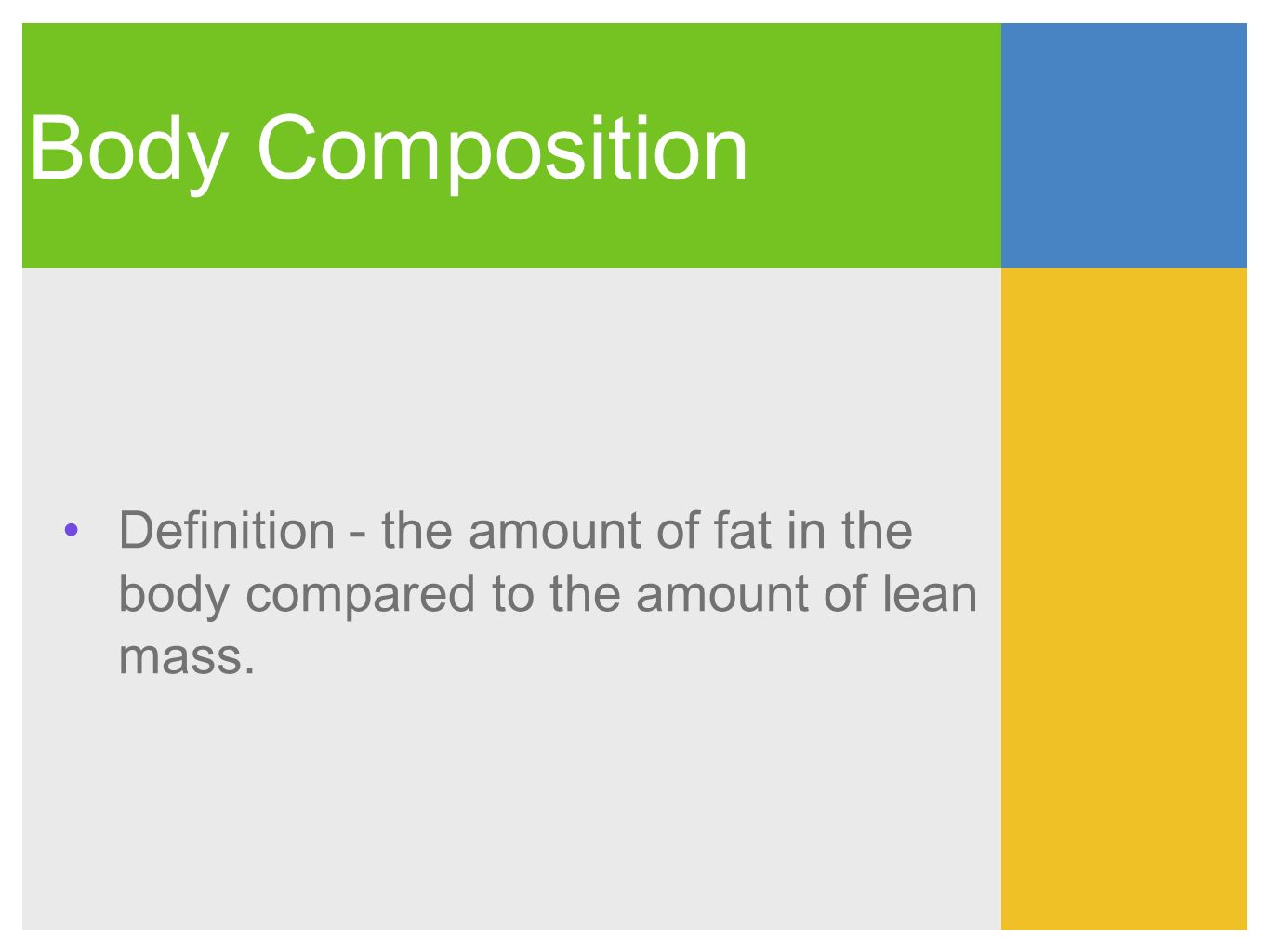 body composition definition