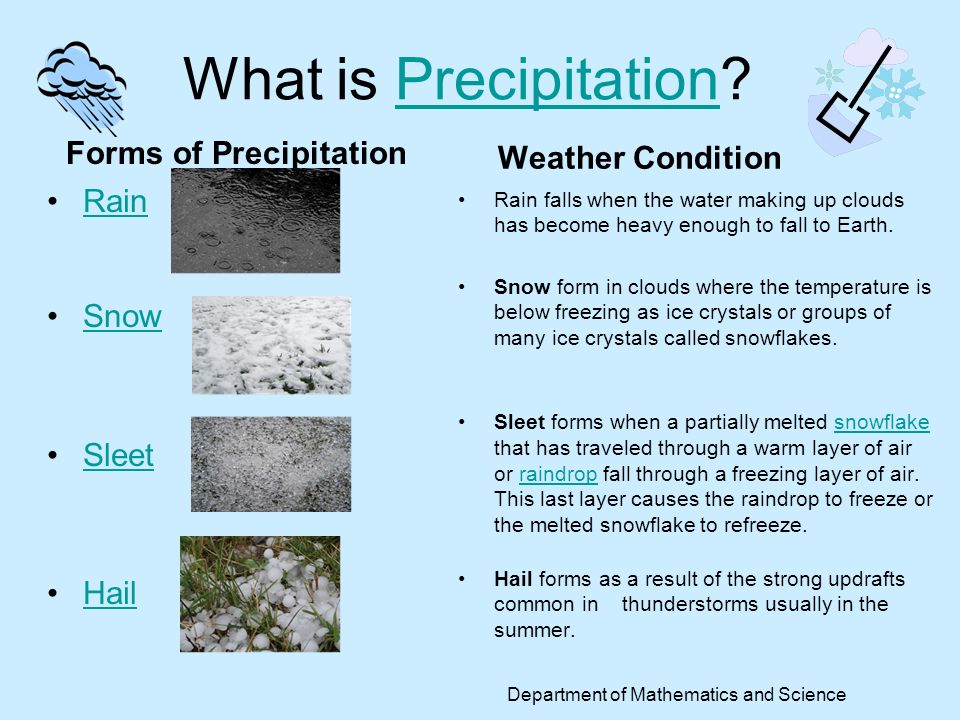 department of mathematics and science grade 5 big idea 7 earth how does sleet form