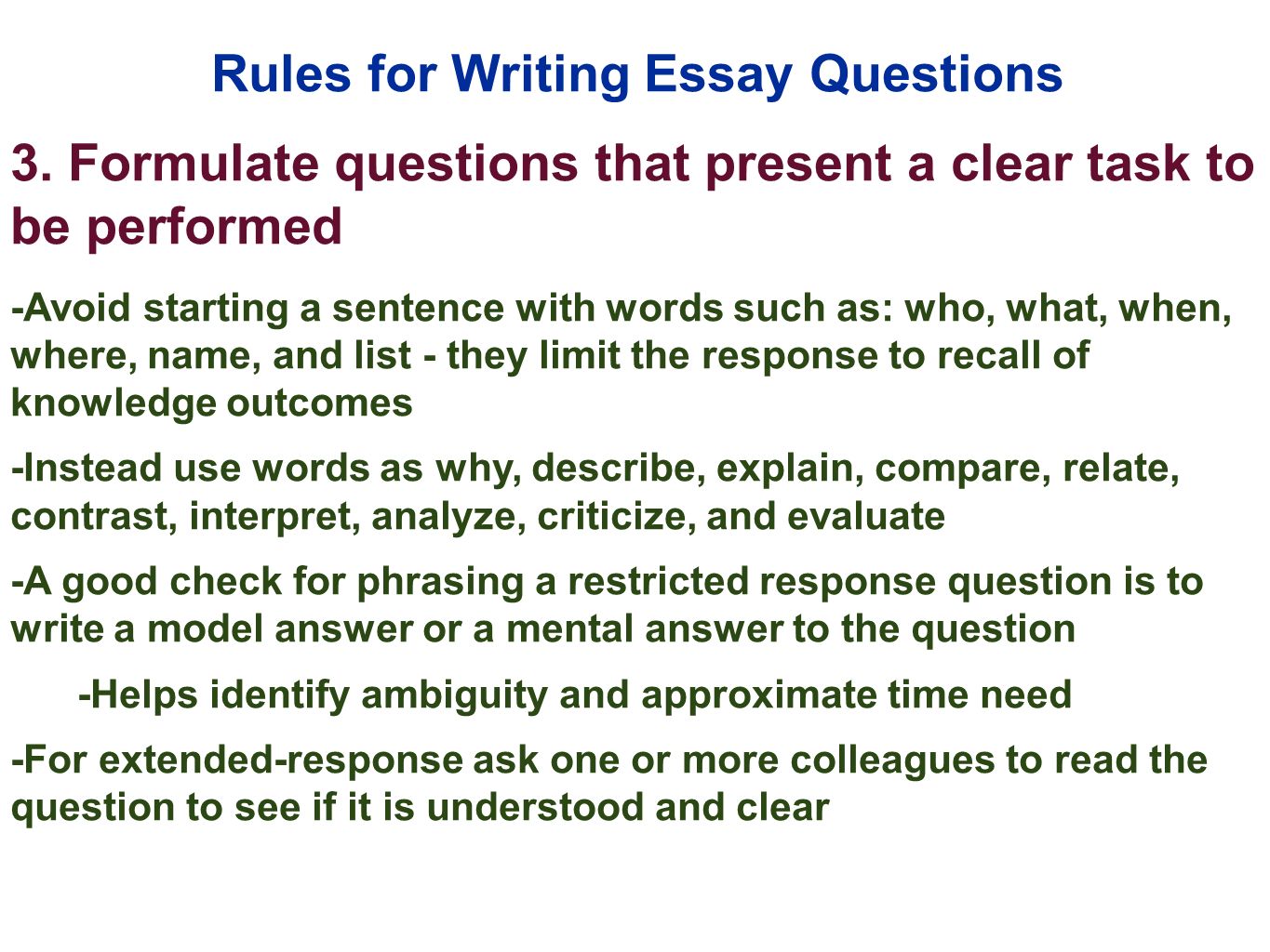 edu session writing supply items short answer and essay rules for writing essay questions 3 - Rules For Writing Essays edu session writing supply items short answer and essay rules for writing essay questions 3 - Rules For Writing Essays