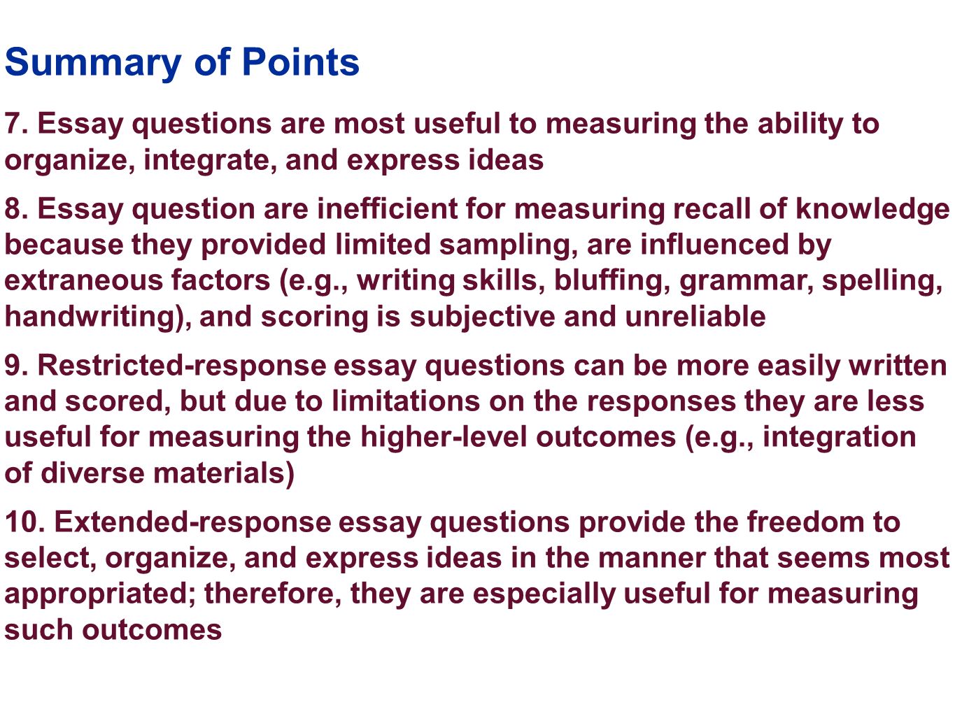 subjective essay