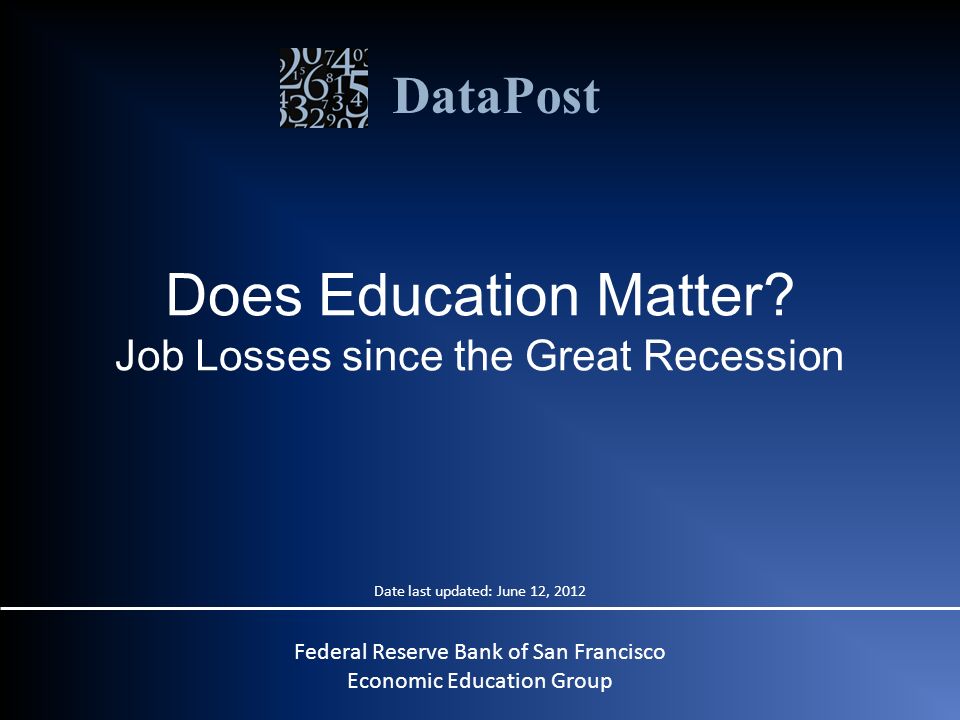 DataPost Does Education Matter.