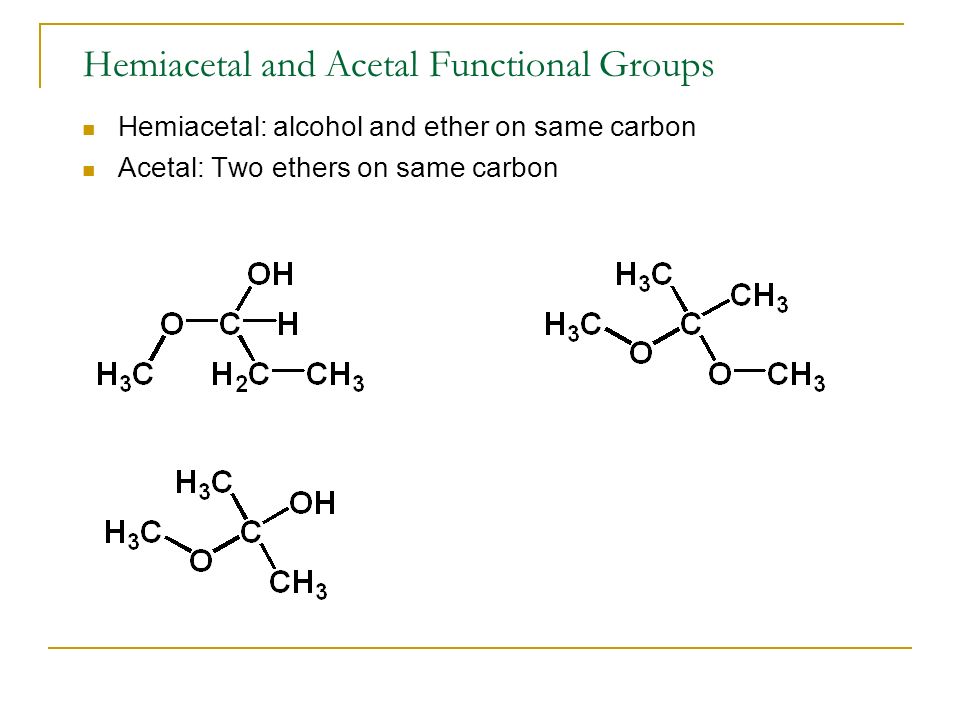 hemiacetal and acetal functional groups hemiacetal: alcohol and