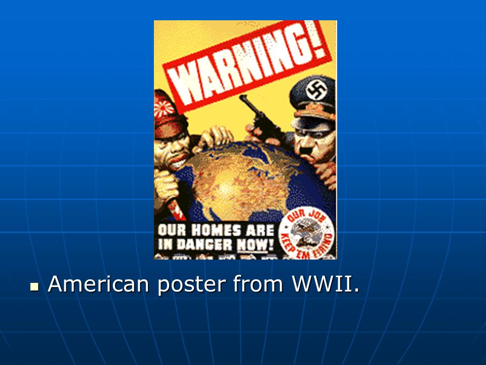 American poster from WWII. American poster from WWII.
