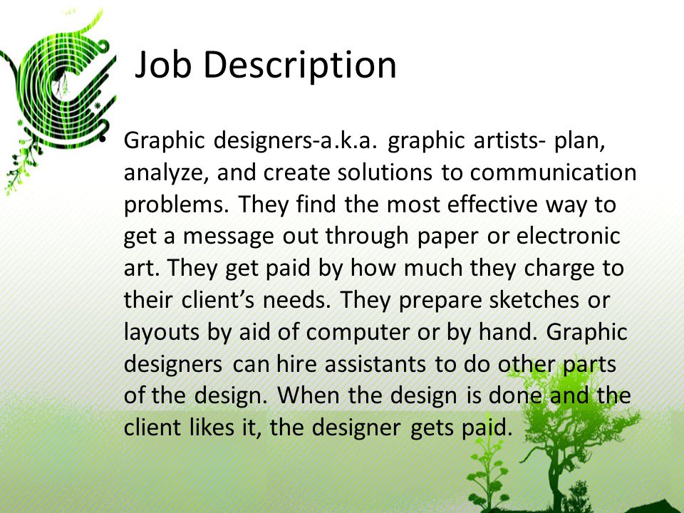 graphic designer description