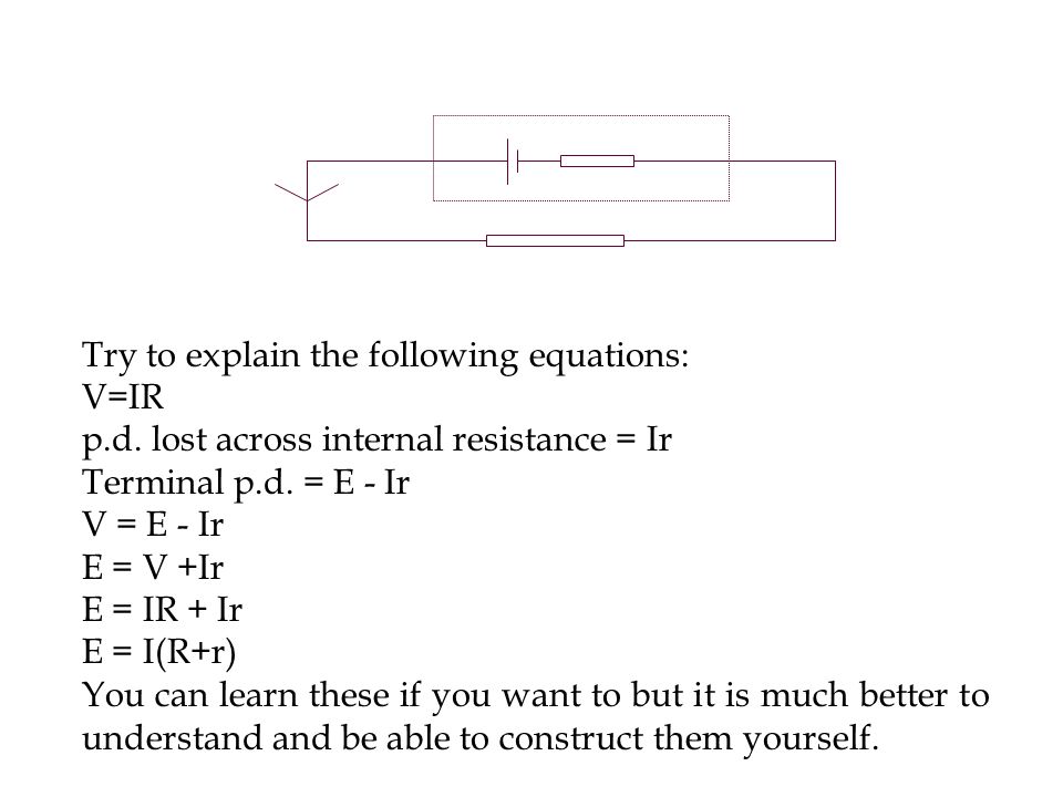 Internal Resistance Equation Talkchannels Electromotive Force And Internal Resistance Before We Start The