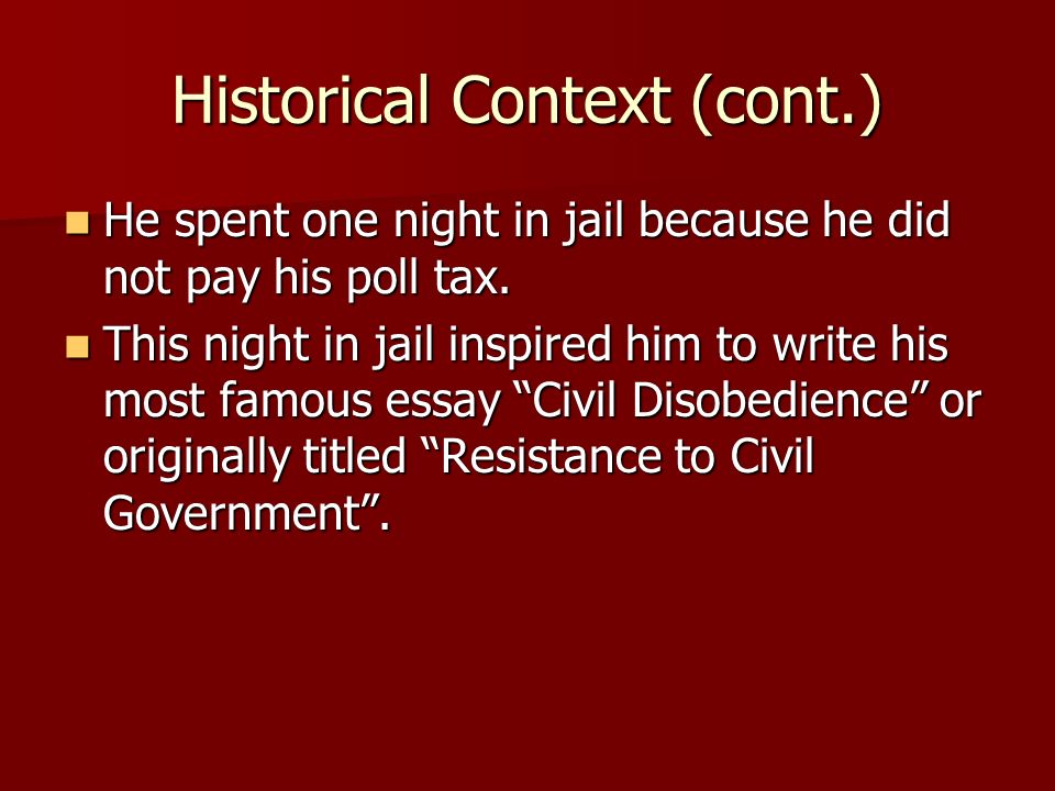 Disobedience Essay
