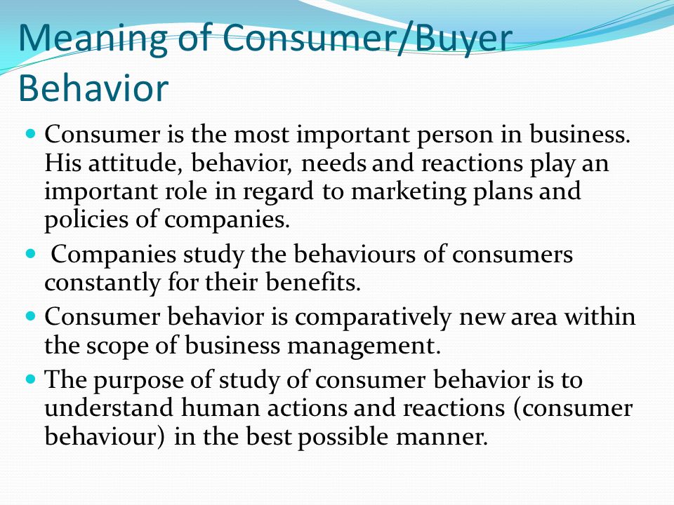 consumer behaviour its scope consumer behaviour its scope