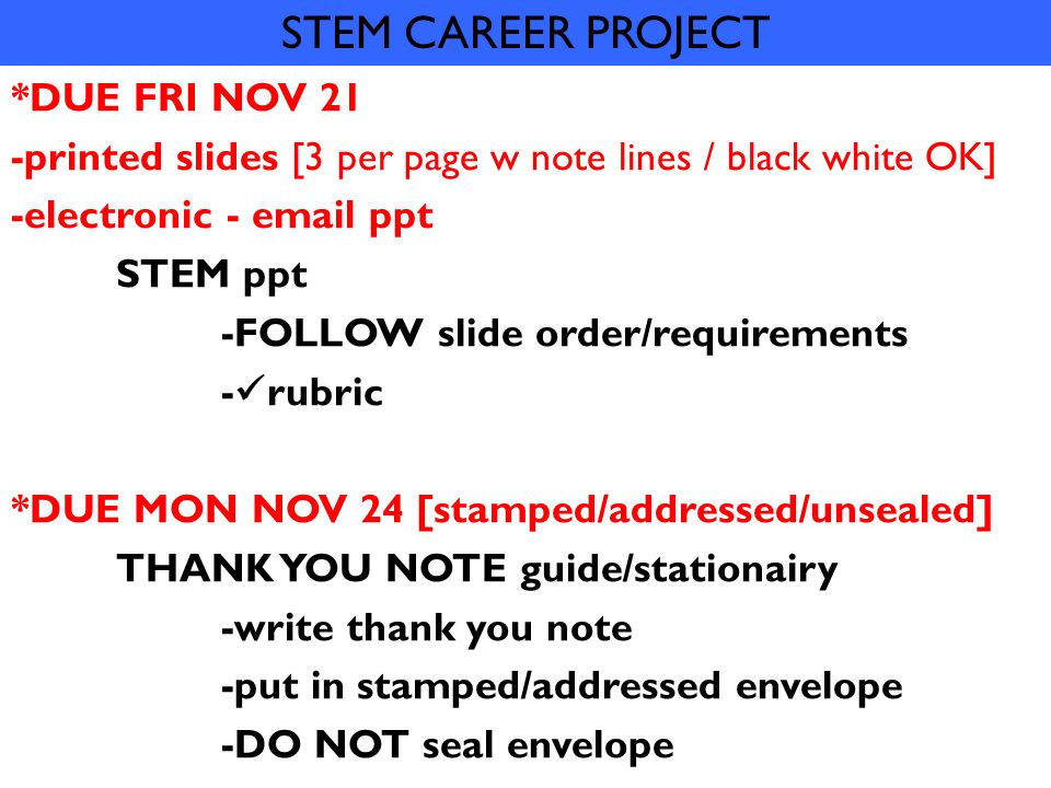 career project powerpoint