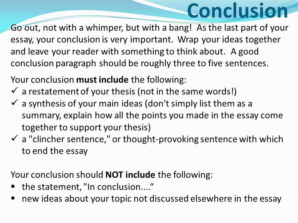 What Is Conclusion In Essay