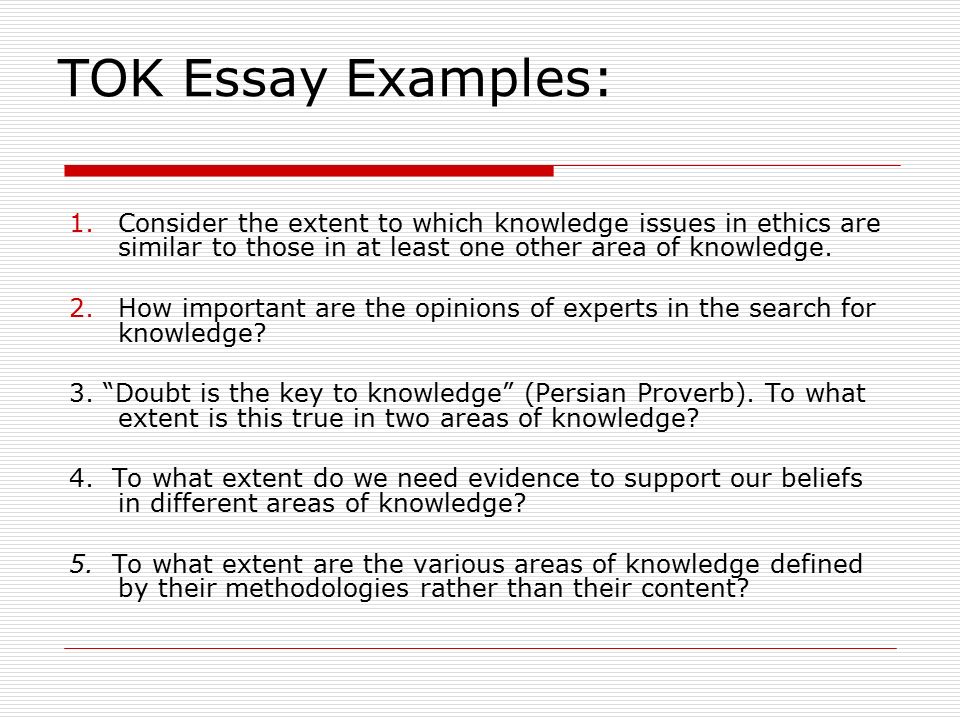 Tok Essay