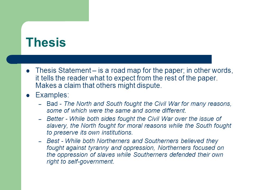 Thesis Statement On