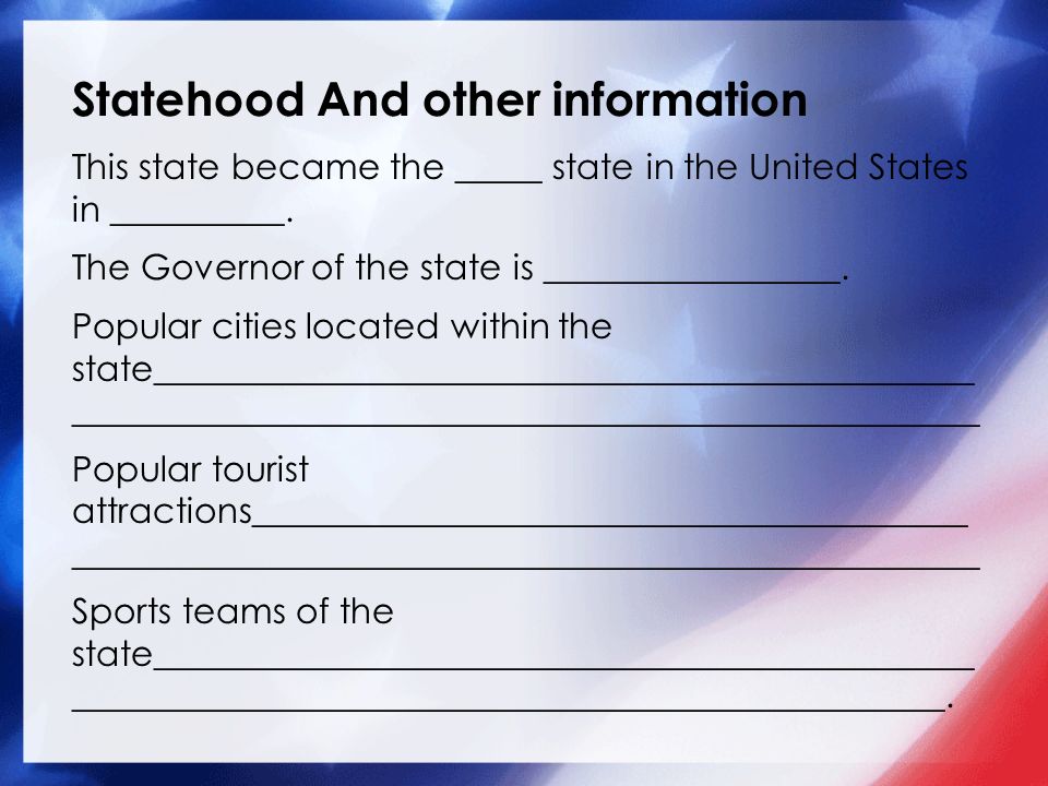 This state became the _____ state in the United States in __________.