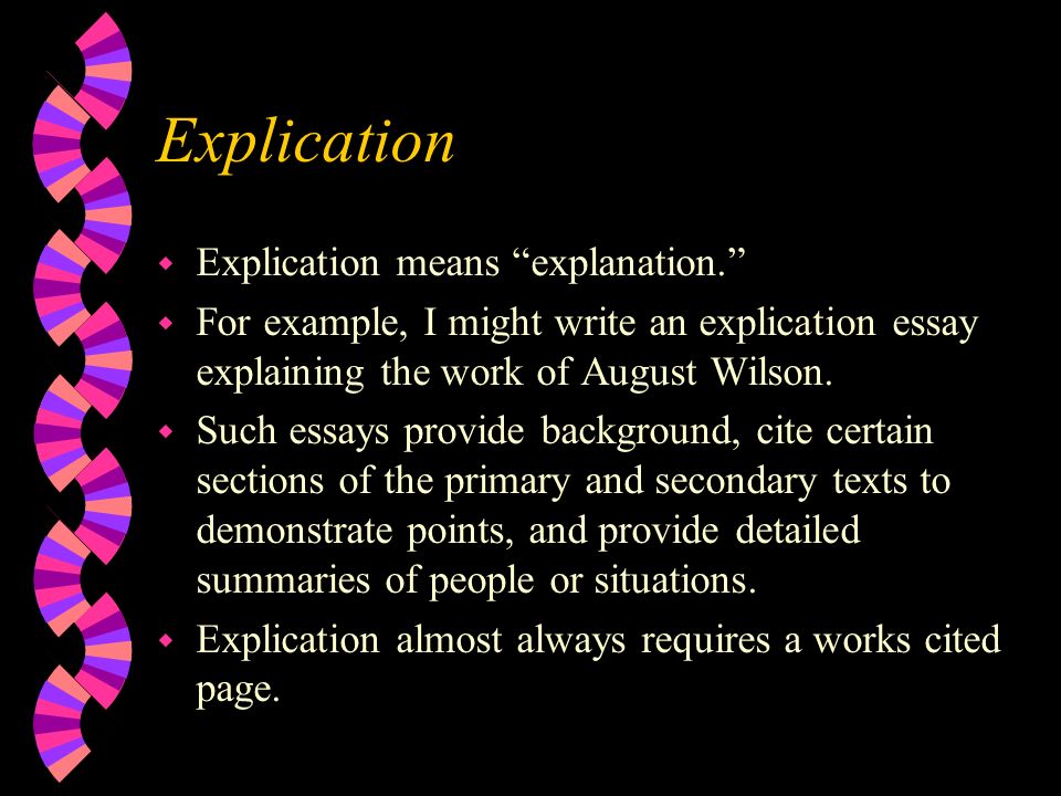 Poem Explication Essay Example