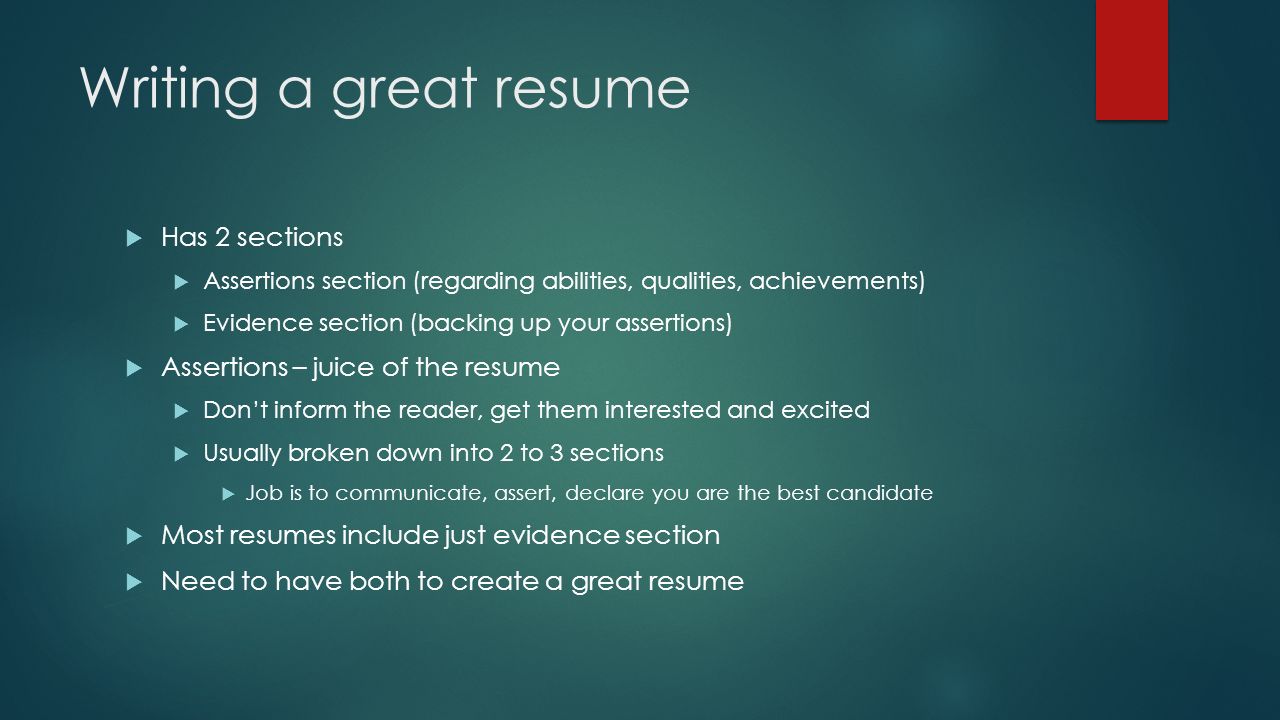 writing a great resume writing a great resume