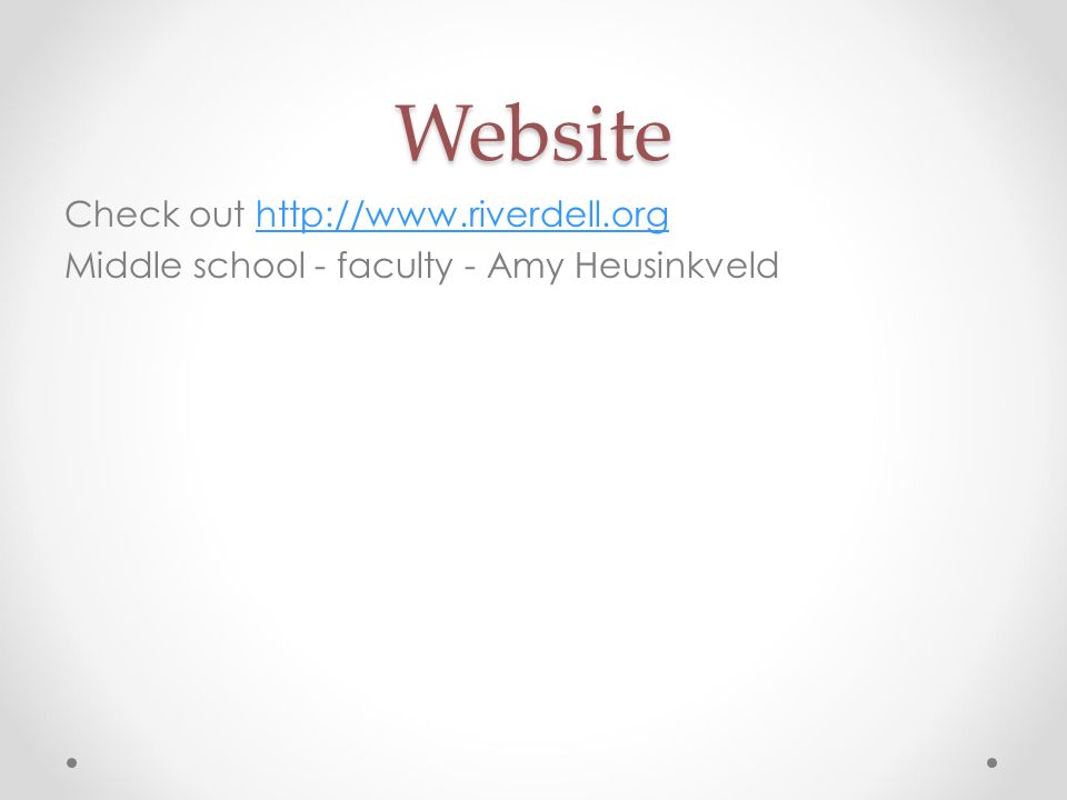 Website Check out   Middle school - faculty - Amy Heusinkveld