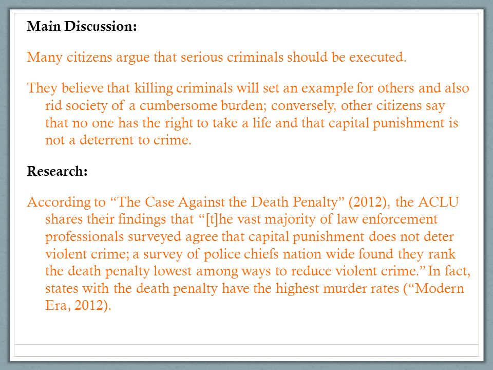 Argumentative Essays On The Death Penalty