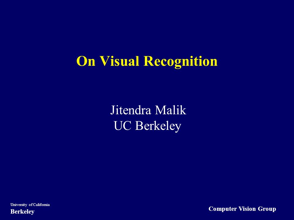 computer vision group university of california berkeley on visual computer vision group university of california berkeley on visual, Presentation templates