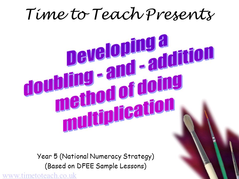 Time to Teach Presents Year 5 (National Numeracy Strategy) (Based on DFEE Sample Lessons)