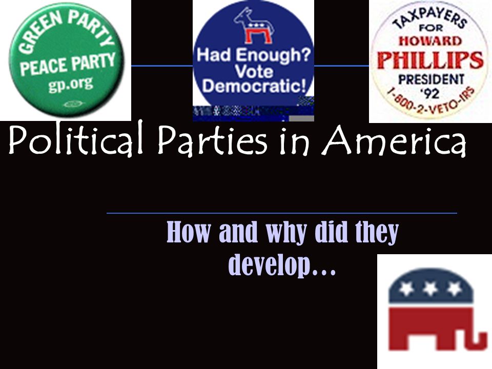 Political Parties in America How and why did they develop…