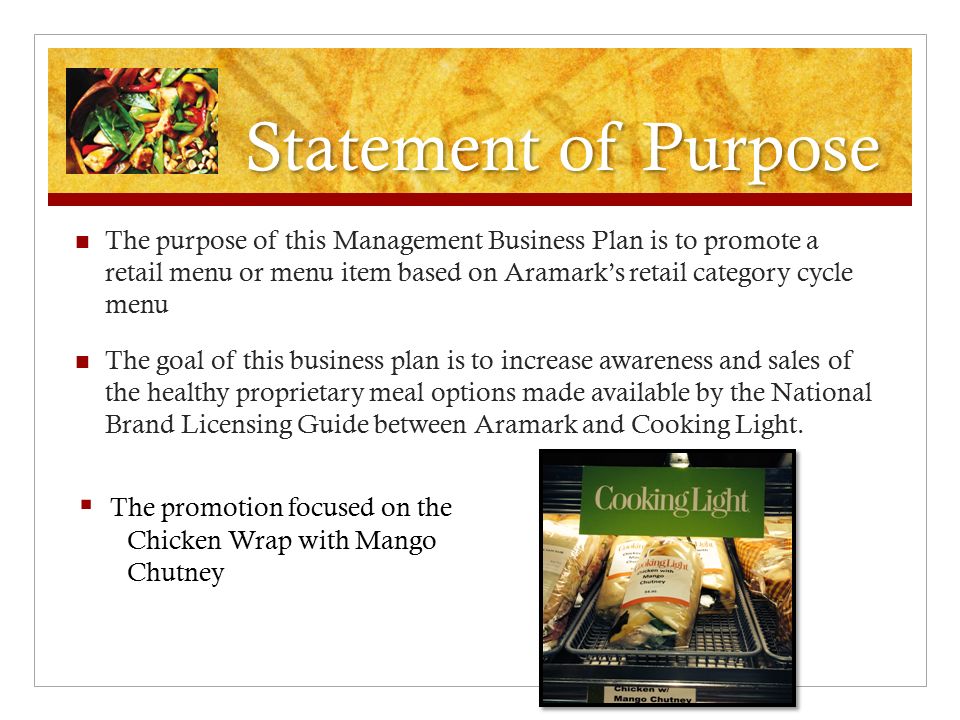 Statement Of Purpose Business Plan