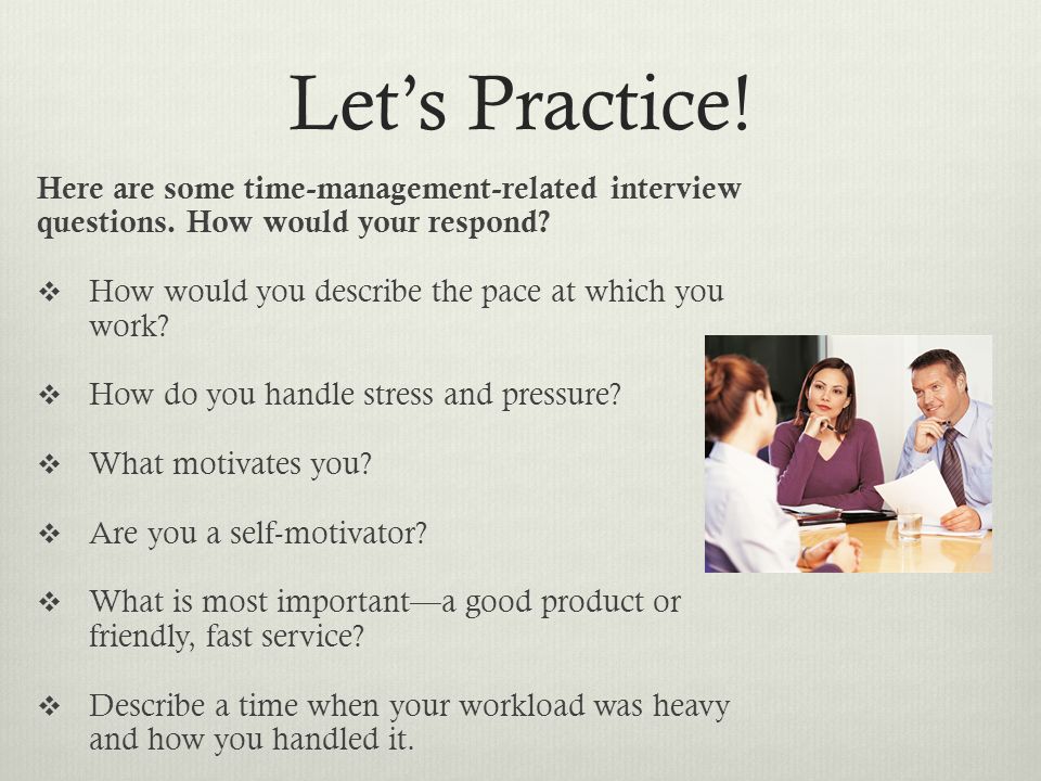 time management interview questions