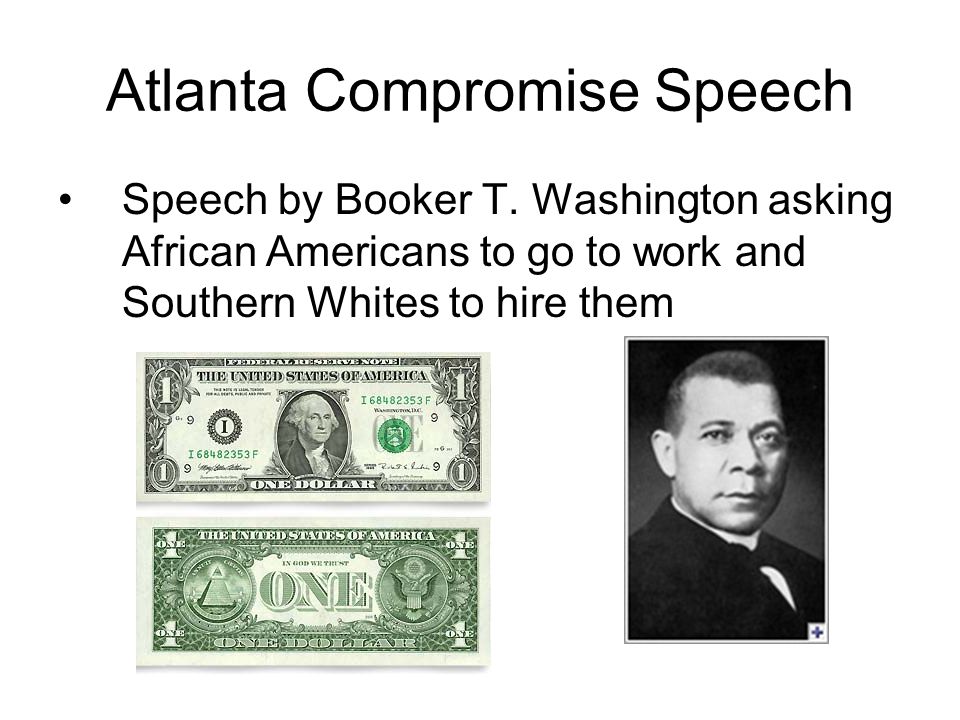 Atlanta Compromise Speech Speech by Booker T.