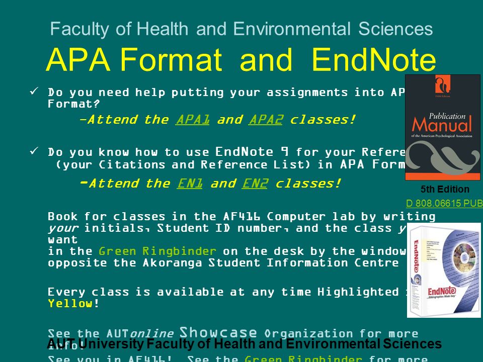 How to write apa style endnotes